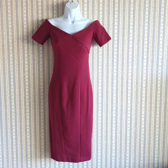asos red bodycon dress ASOS DESIGN bandage square neck halter midi dress in red